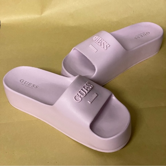 NEW Guess Swings Platform Pool Slides Liliac Purple 10 - Picture 2 of 6